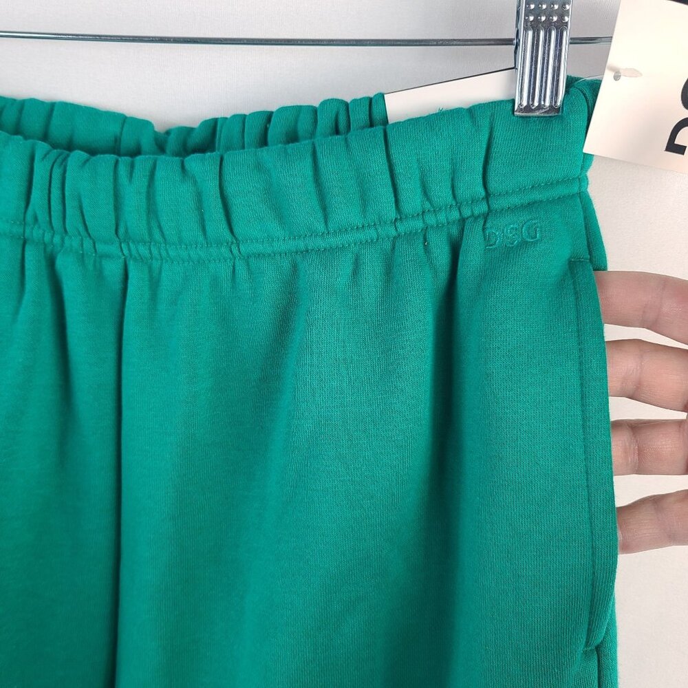 DSG Womens Classic Cotton Cinch Pants Melted Emerald Fleece Elastic Waist Sz M - Picture 3 of 7